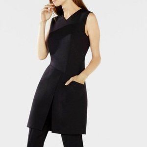 NWT BCBGMAXAZRIA 'PHOEBY' SLIT FRONT TOP DRESS BLACK $248